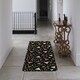image 3 of Triangles On Black Runner Rug | Multi