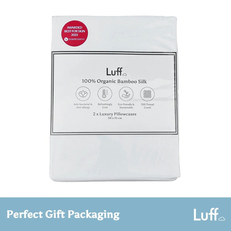 image 1 of Bamboo Silk Pillowcases White | White