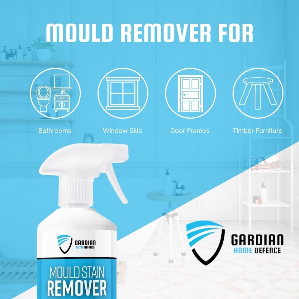 image 1 of Gardian Mould Remover Spray - 1 Litre - Powerful Anti Mould Spray to Remove Mould and Mildew Stains From Walls, Tiles, and Other Various Surfaces - Fast-Acting, Easy to Use Black Mould Remover