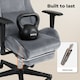 image 4 of Levede Office Desk Chair Gaming Recliner Adjustable Height with Footrest | Grey | Grey | One Size