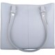 image 6 of Soft Genuine Leather Contrast Panels Shoulder Handbag Blue | Navy