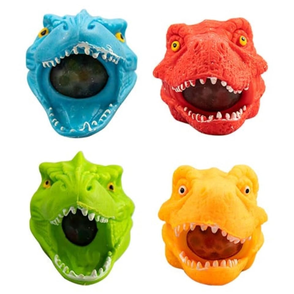 Assorted Stress Relief Squishy Squeeze Dinosaur Head