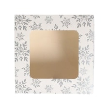 White Snowflake Christmas Food Boxes - Pack of 2
