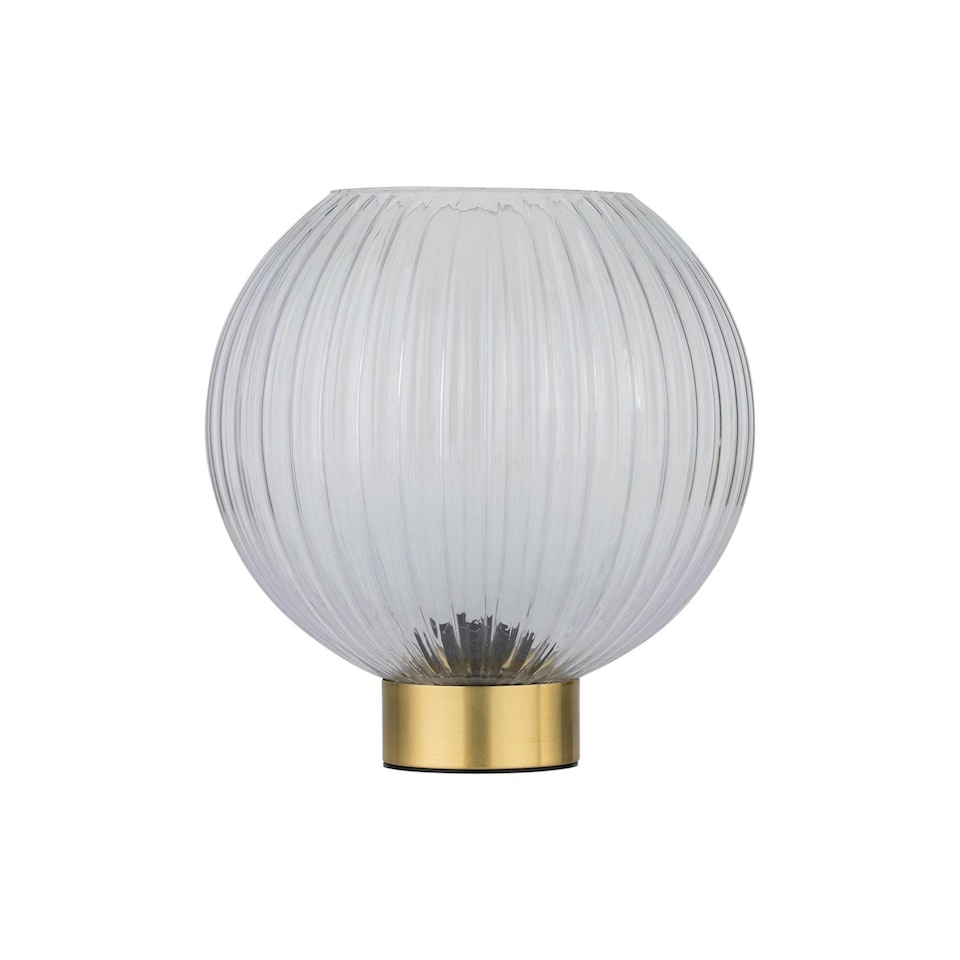 image 1 of Betchley - Battery Operated Satin Brass Lamp with Clear Glass Bronze | Clear