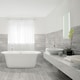 image 10 of Battery Operated Illuminated Bathroom 600mm Strip Rectangular Mirror | Clear | Mirrored glass | 1