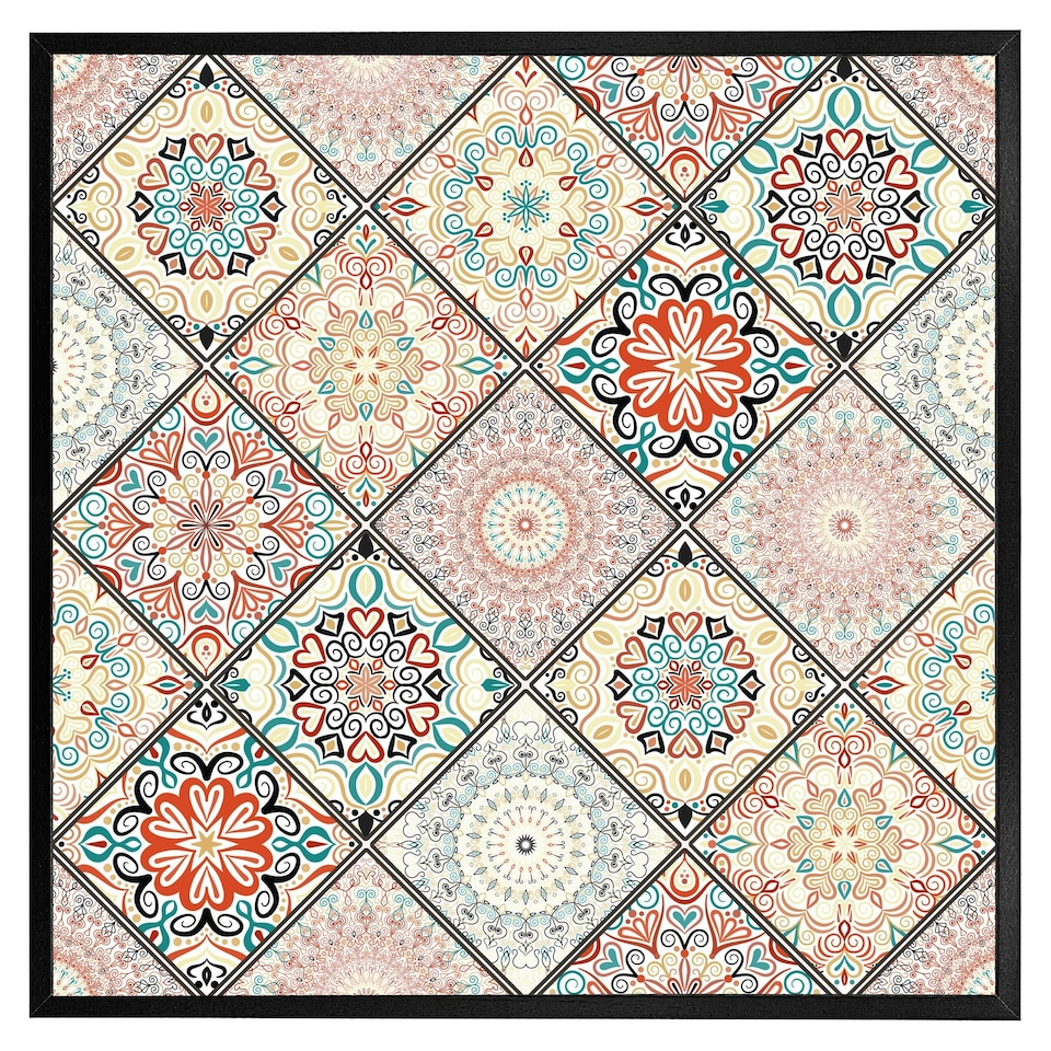 image 1 of Luxury oriental tile (Picutre Frame) Brown | XL