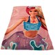 image 1 of Barbie Premium Coral Fleece Blanket - Baby Pink/Blue/White - One Size