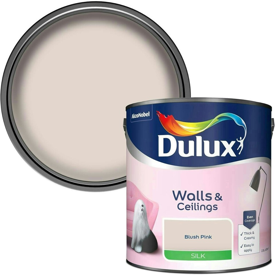 image 1 of Dulux Silk Blush Pink 2.5L Paint