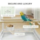 image 9 of PawHut Bird Cage Parrot Cage with Rolling Stand Acrylic Viewing Panels White