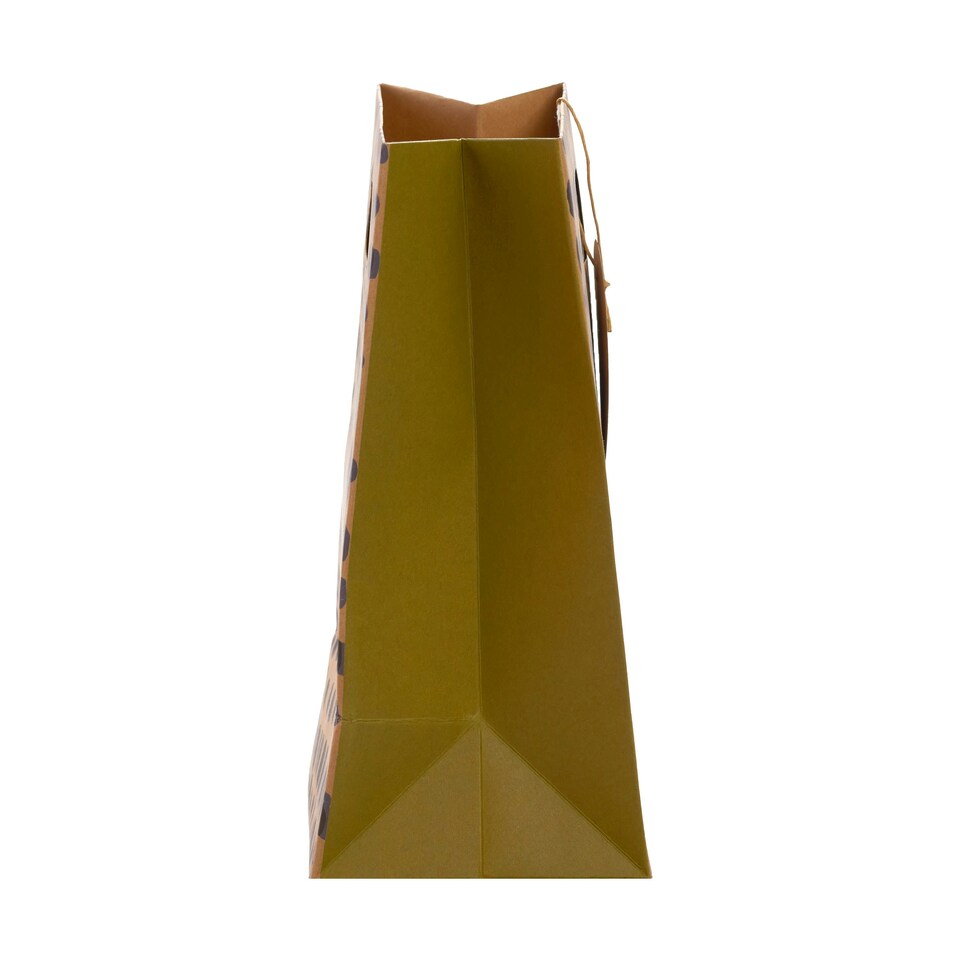 image 1 of Multipack of 3 Medium Gift Bags | Party Bags for Presents | Birthdays | For Him/Her/Friend | Eco Print Design Brown