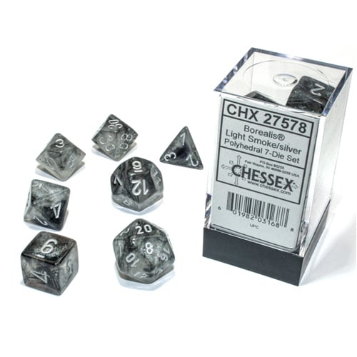 Borealis Polyhedral Light Smoke/Silver Luminary 7-Die Set - Brand New
