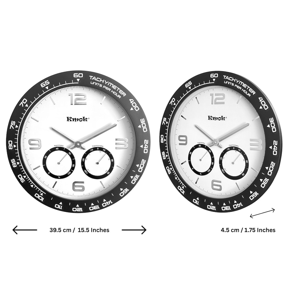 image 1 of Kmok 40 cm Indoor Silent Wall Clock