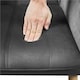 image 5 of Yaheetech Velvet Tufted Accent Chair with X-shaped Metal Legs Grey | Dark Gray