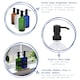 image 2 of Harbour Housewares 2pc Glass Soap Dispenser Set with Bamboo Tray & Labels - 500ml - Blue/White