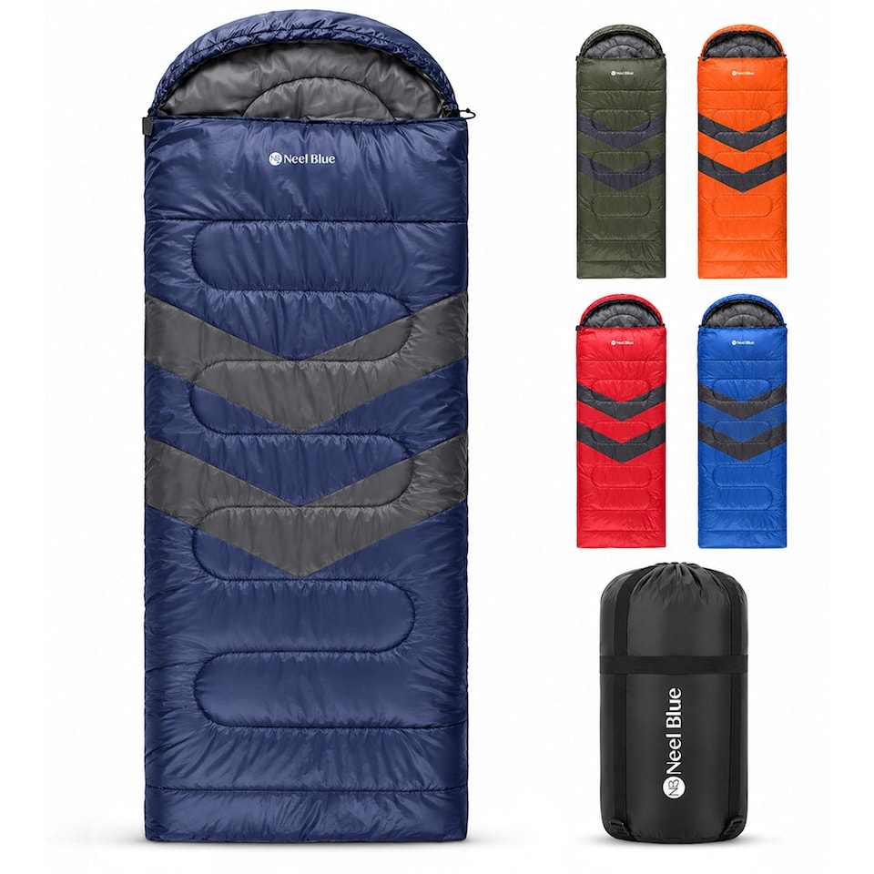 image 1 of 4 Season Waterproof Backpacking Sleeping Bag for Single Adults - 6ft