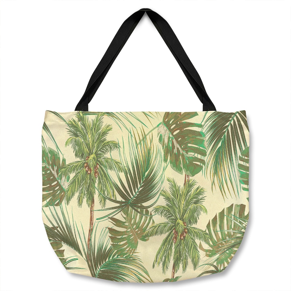 Tropical Leaves On Yellow Tote bat | Multi