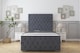 image 1 of Sloomy Watson Steel Plush Bed Frame With Mattress With 50" Upholstered Headboard 5' King