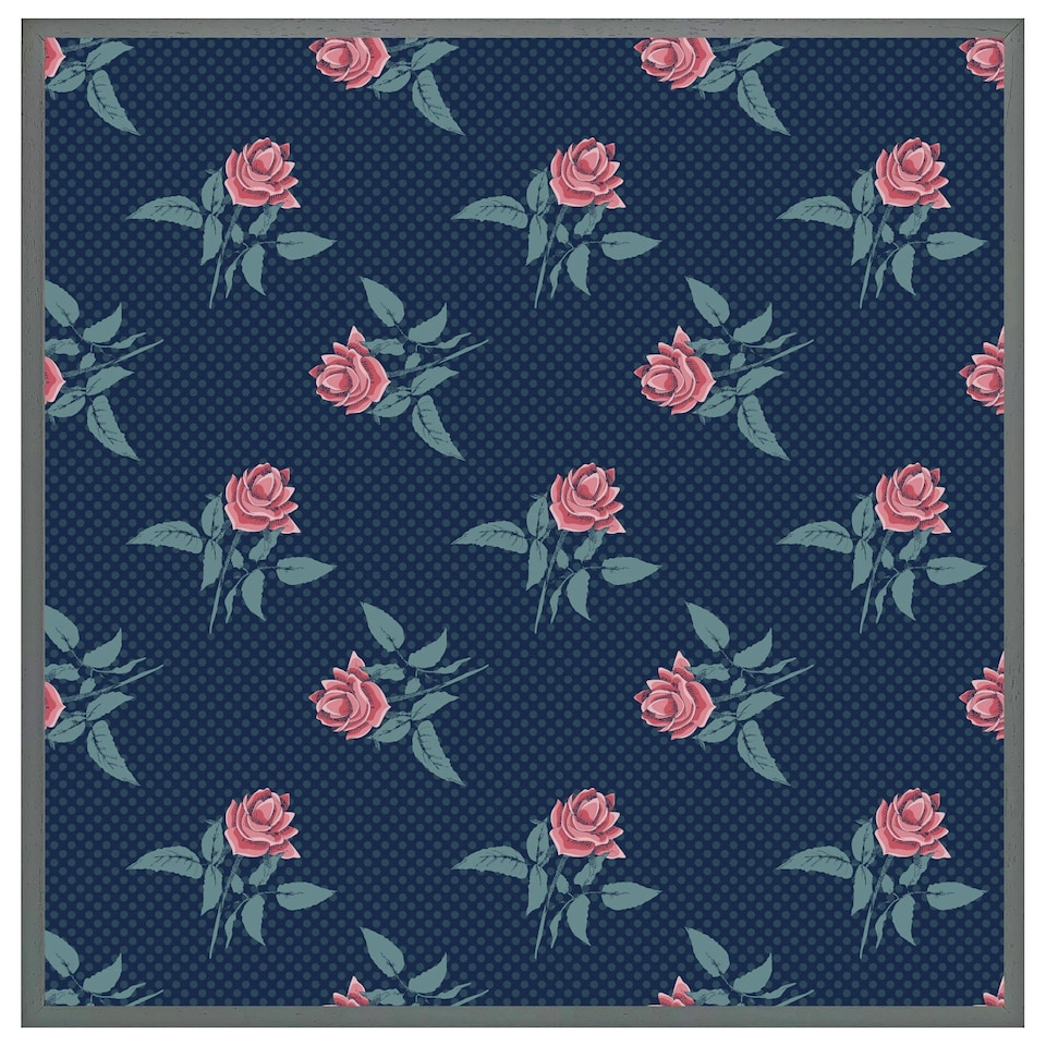 image 1 of Roses & spots print (Picture Frame) White | XS