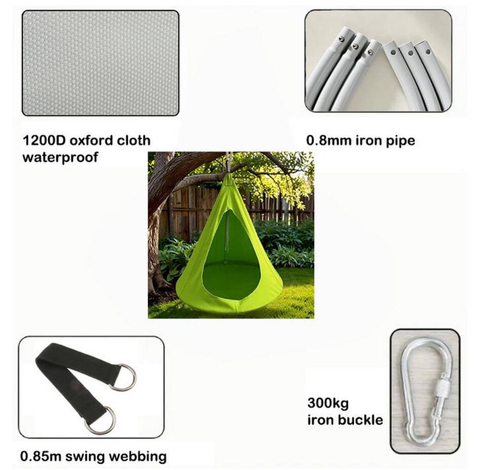 image 1 of Butterfly-shaped Leisure Hanging Chair | Green | Green