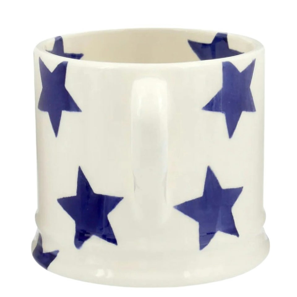 image 1 of Mug: 1 x 175ml Emma Bridgewater Blue Star Mug, Ceramic White