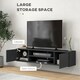 image 4 of HOMCOM Floating TV Stand Cabinet for TVs up to 60 , Wall Mounted TV Unit with Open Shelf, Storage Cupboards and Cable Management for Living Room, Grey
