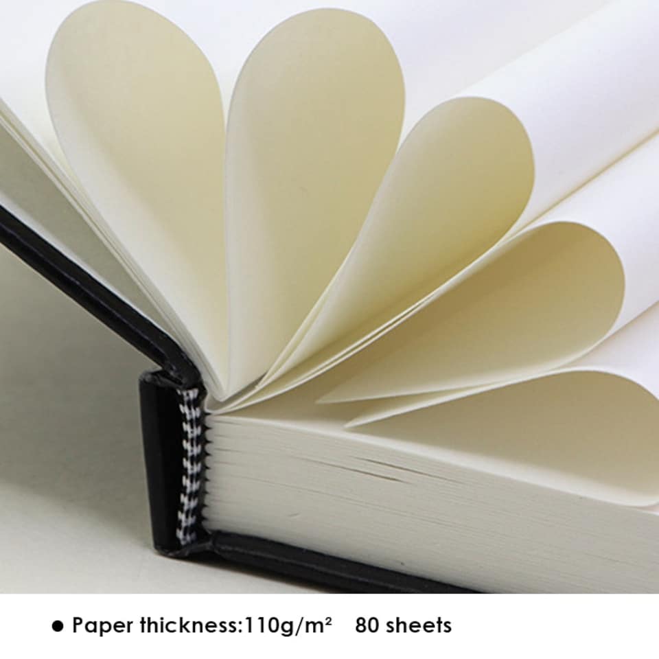image 1 of Sketch Book 80 Sheets with Elastic Closure and Bookmark 13.9 x 20cm