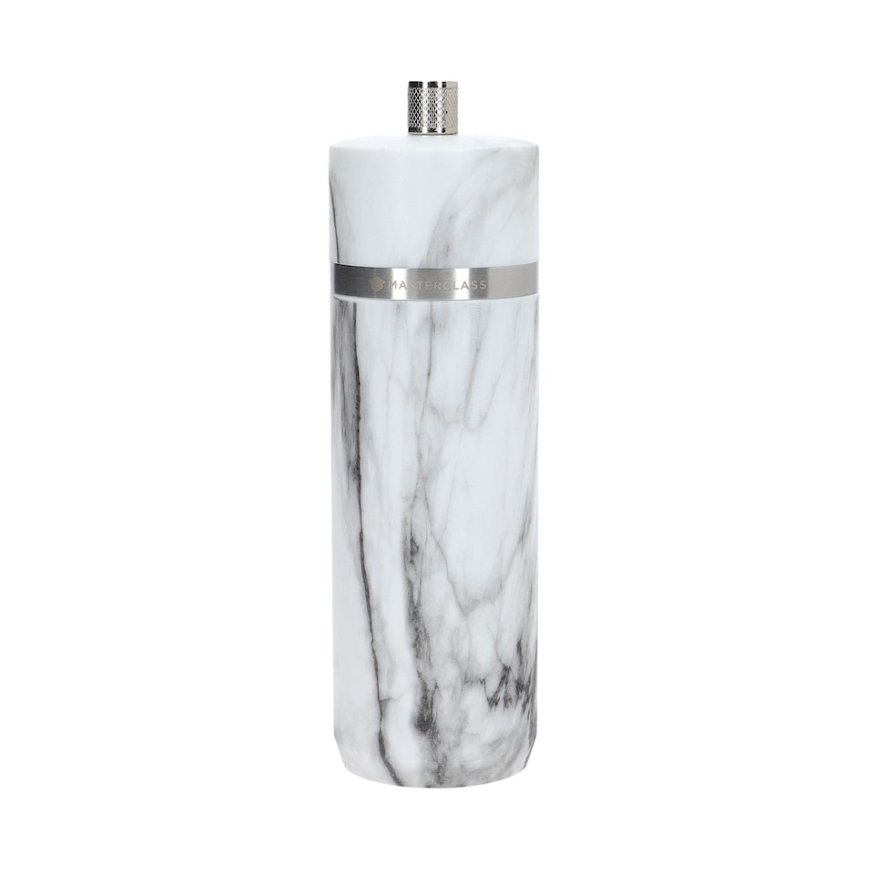 image 1 of MasterClass Salt or Pepper Mill, 17cm Marble Finish Spice Grinder
