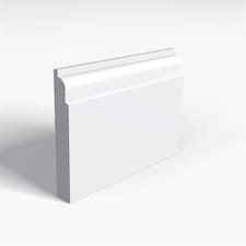 Pack of 5 (Total 5 Units) - Moisture Resistant MDF Primed Lambs Tongue Skirting Board - 18mm (T) x 219mm (H) x 3050mm (L)
