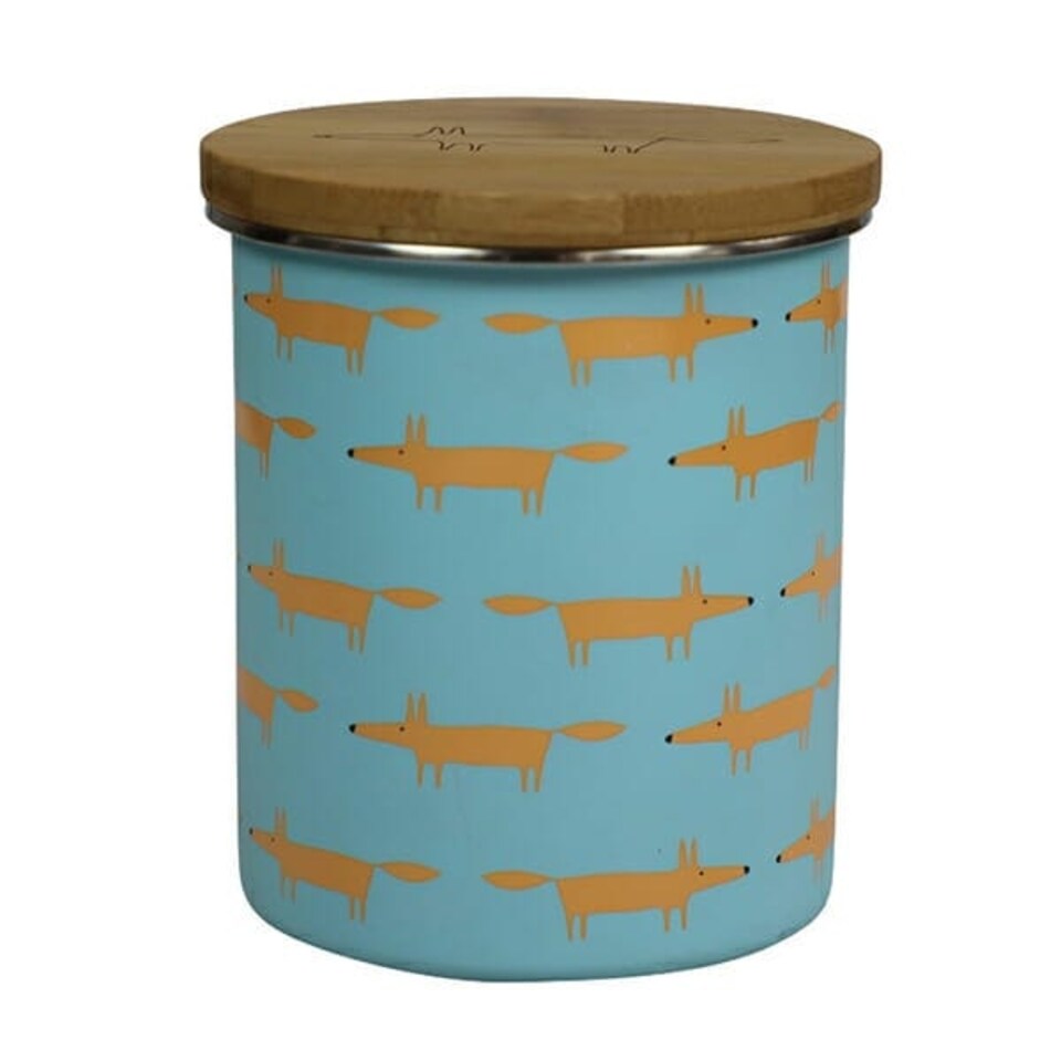 image 1 of Scion Living Mr Fox Storage Jar Multi Print Blue