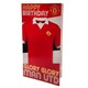 image 2 of Manchester United FC Retro Birthday Card - Red/Yellow - 22cm x 12cm