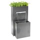 image 1 of Primrose Berkeley Stainless Steel Planter Waterfall Feature with Lights 89cm