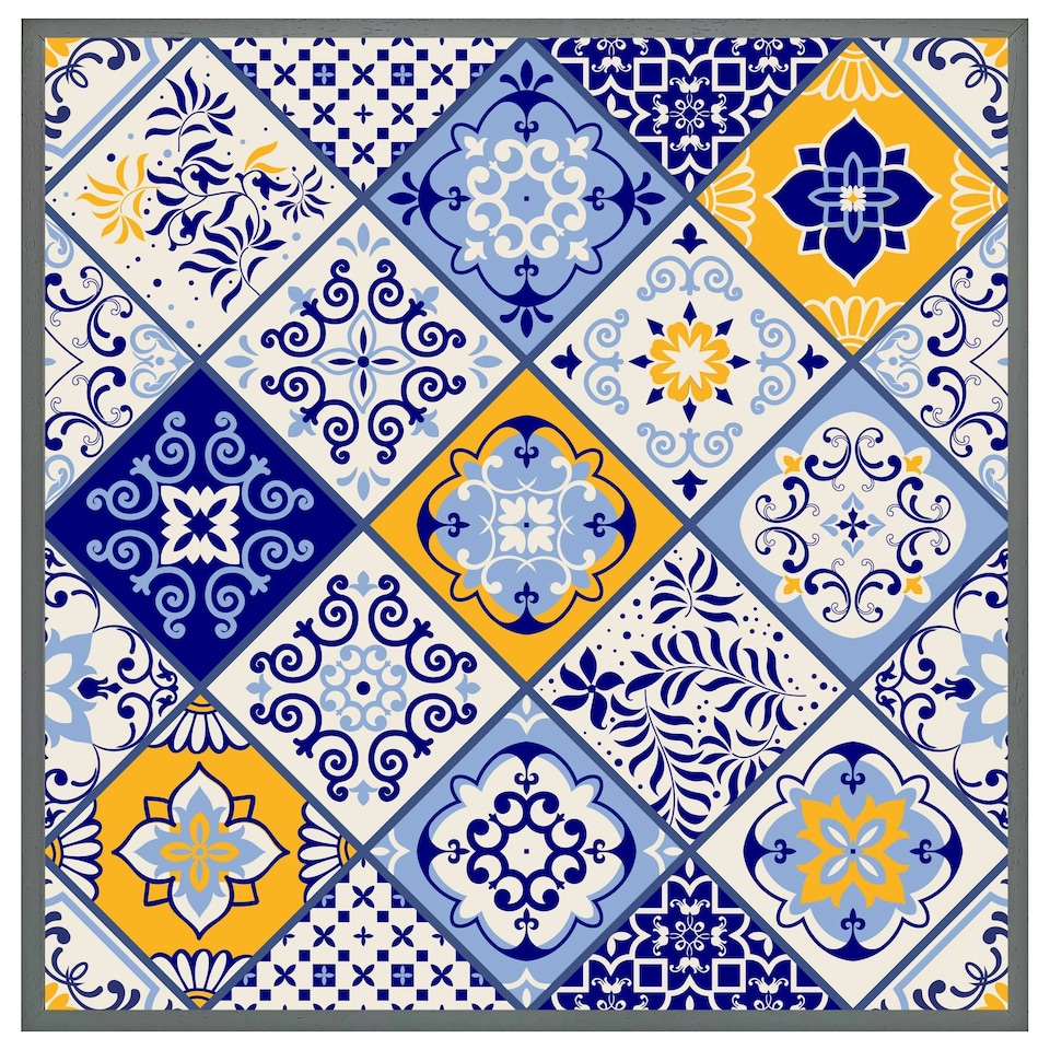image 1 of Turkish style azulejos tiles (Picture Frame) Brown | Oak | XS