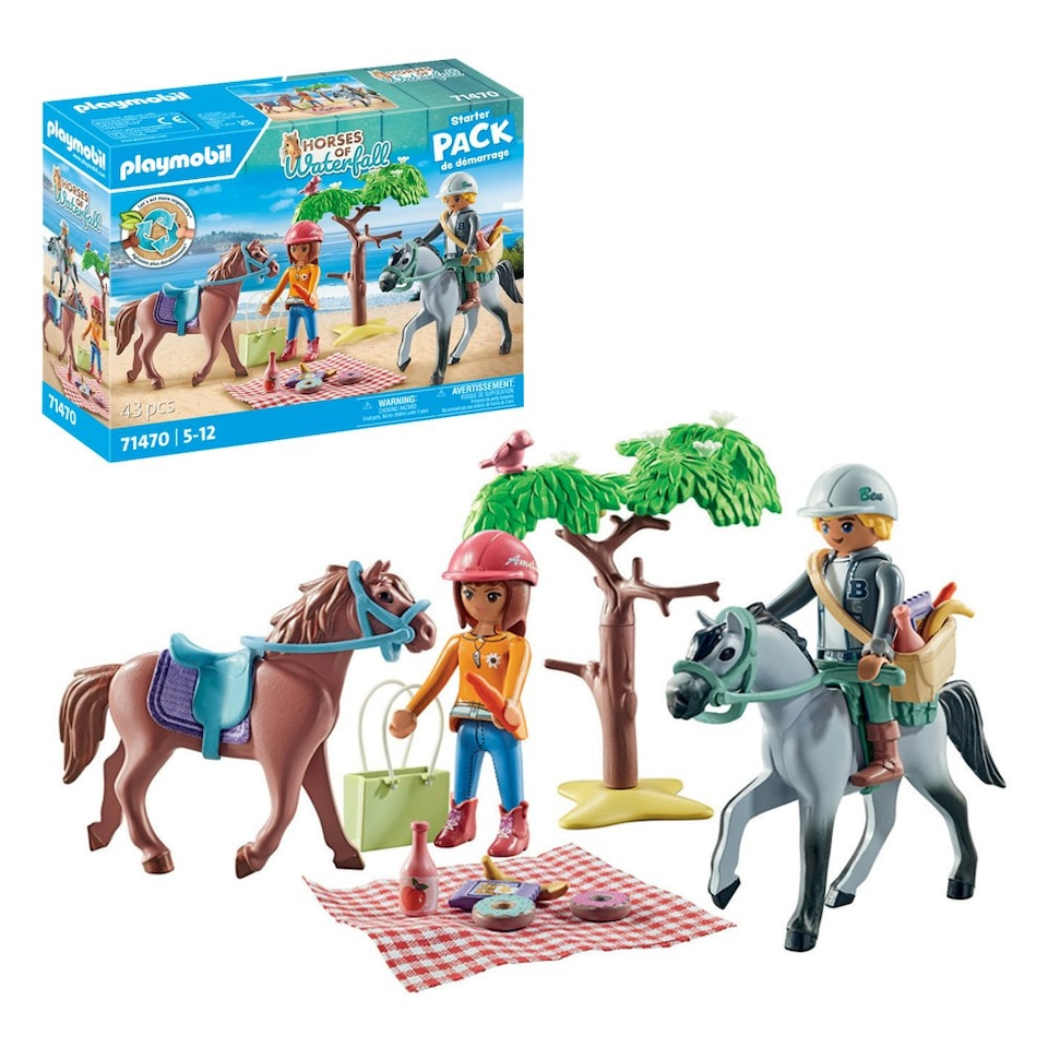 image 1 of PLAYMOBIL 71470 Horses of Waterfall Horse Riding Trip Starter Pack