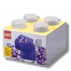image 1 of LEGO Storage Brick 4 Stud Glitter Translucent