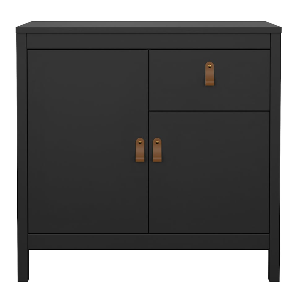 image 1 of Barcelona Sideboard 2 Doors 1 Drawer in Matt Black