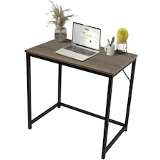 Desk Computer PC Laptop Home Office Work desk, Study Writing Light Brown Rustic Style 80cm Brown