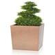 image 2 of Primrose Large Copper Coloured Zinc Galvanised Tall Cube Square Planter 50cm