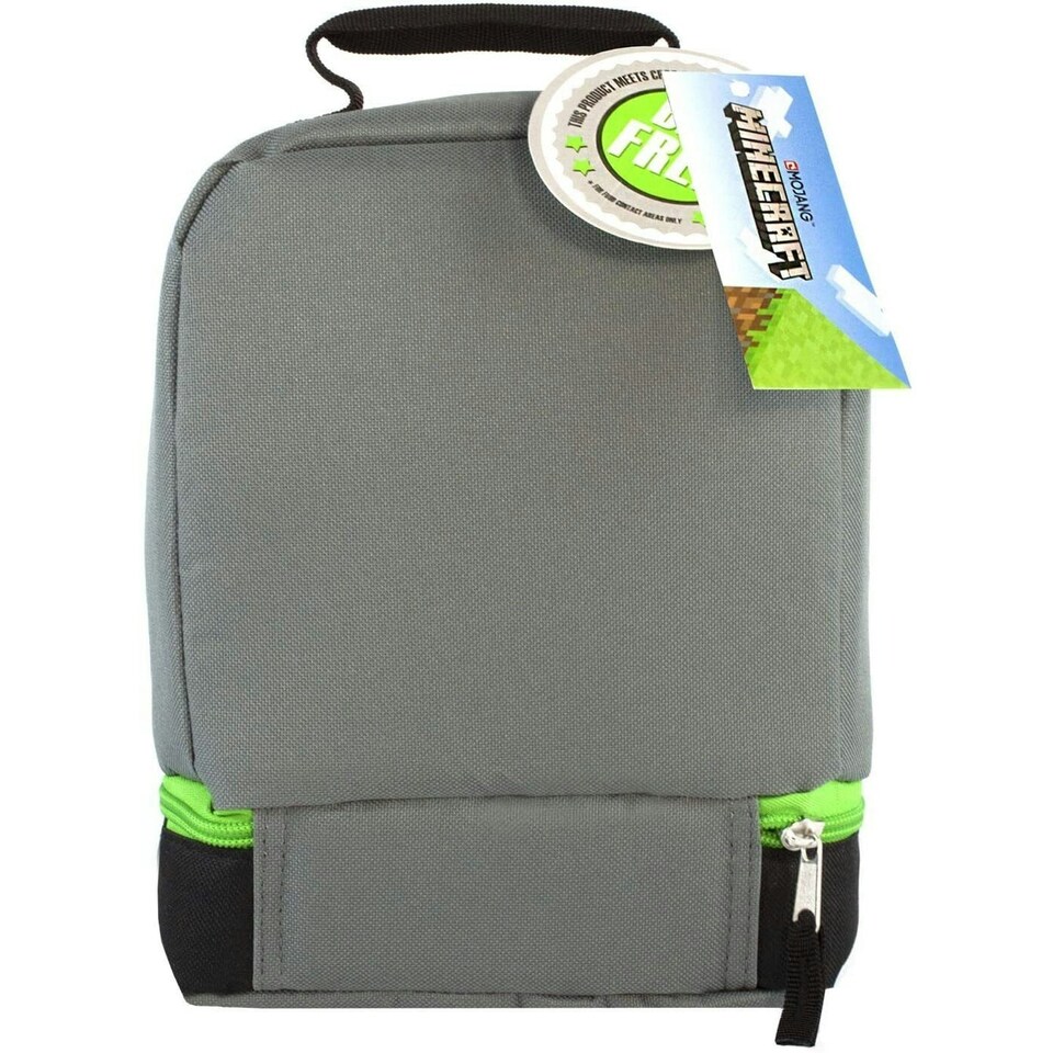 image 1 of Minecraft Childrens/Kids Double Creeper Lunch Bag - Green - One Size