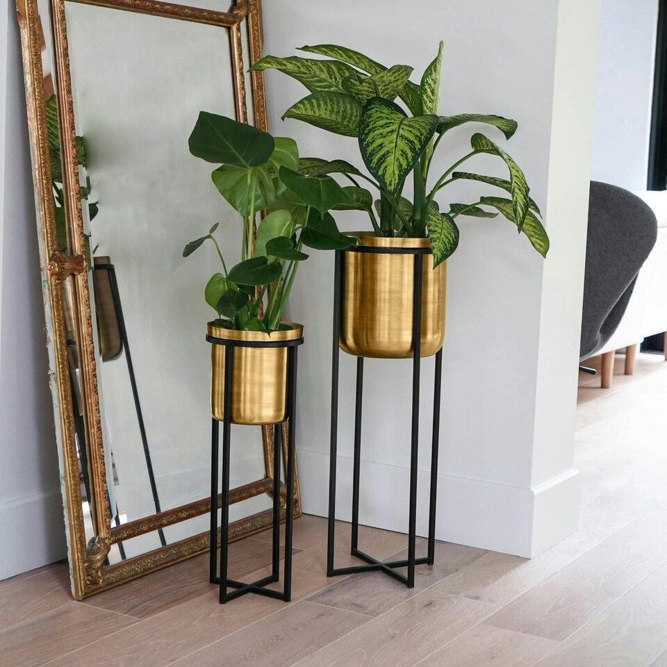 image 1 of Calla Planter Stand Gold