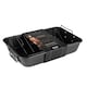 image 6 of ProChef 15" Non-Stick Carbon Steel Roasting Pan with V Rack Heavy-Duty Tray Black | L