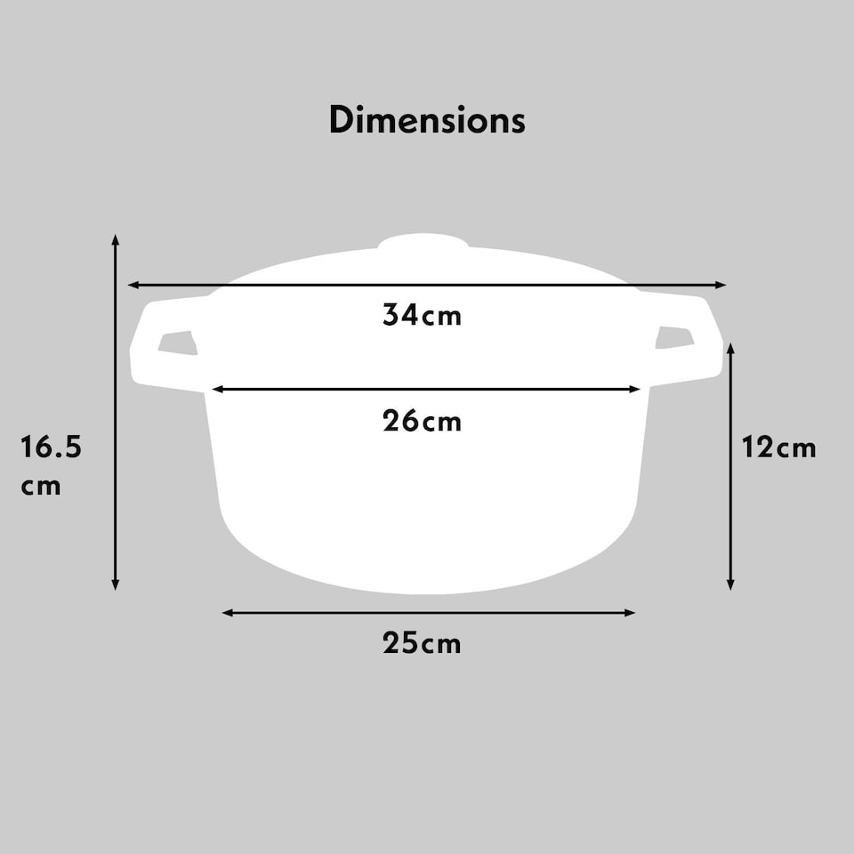 image 1 of Cooks Professional Casserole Dish 26cm – Ovenproof Pan with Lid | Blue | Teal