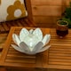 image 1 of ValueLights White Solar Powered Outdoor Waterlily Lotus Flower Decoration Garden Light