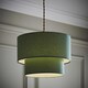 image 2 of ValueLights Jodie Two Tier Sage Linen Shade and Bulb