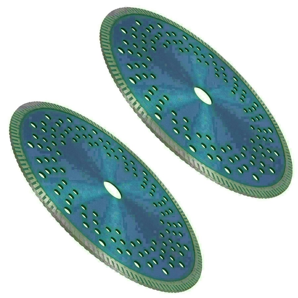 image 1 of 9in / 230mm Dry and Wet Turbo Cutting Disc Porcelain Ceramic Granite Marble 2pk