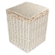 image 3 of Set of 2 Square White Wash Wicker Laundry Basket Rose Lining | Multi | Garden Rose