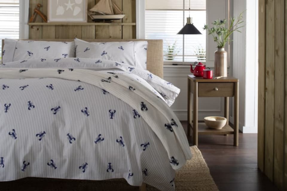 image 1 of Rock Lobster Cotton Duvet Set | Multi | Super King