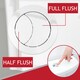 image 4 of SPARES2GO Universal Toilet Cistern Dual Flush Push Button Kit for 20mm 40mm 50mm 60mm Lid Hole (Gloss White)
