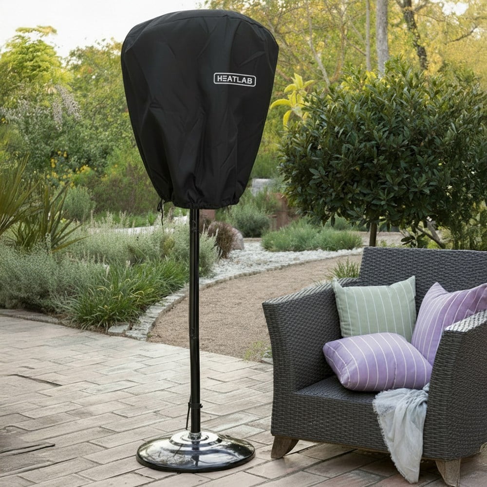 Primrose Dust & Rain Proof Cover Freestanding Patio Heaters 84cm x 78cm in True Black | Size: 84 cm x 78 cm