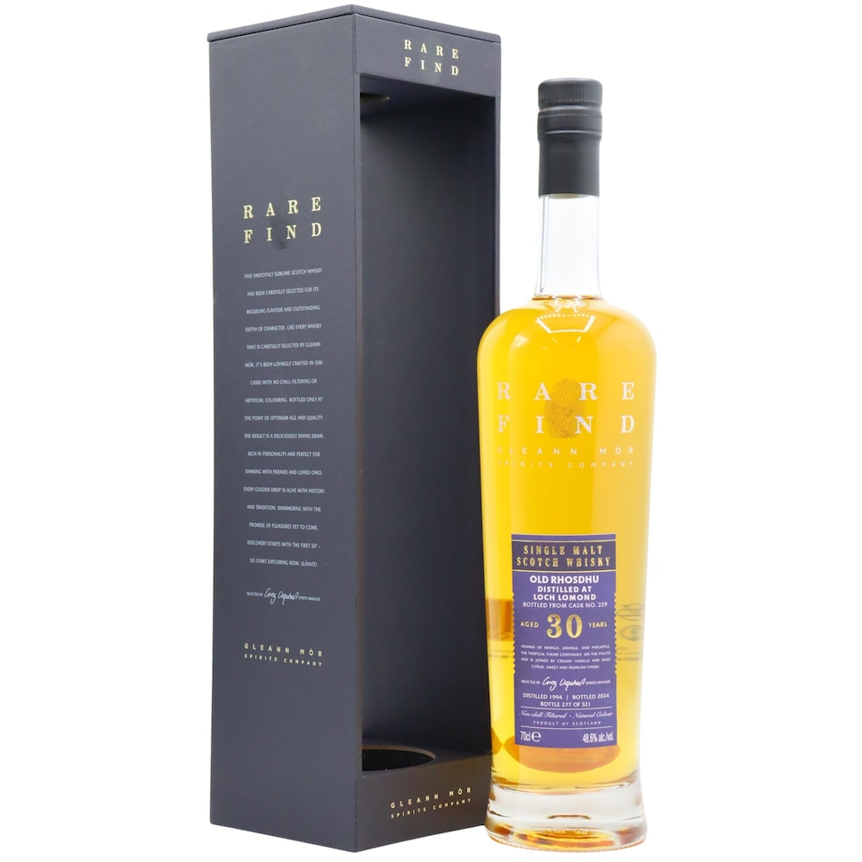 Loch Lomond - Old Rhosdhu - Gleann Mor Rare Find Single Cask No. 229 1994 30 year old Whisky