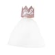 image 1 of Hen Party Rose Gold Glitter Bride Crown With Veil